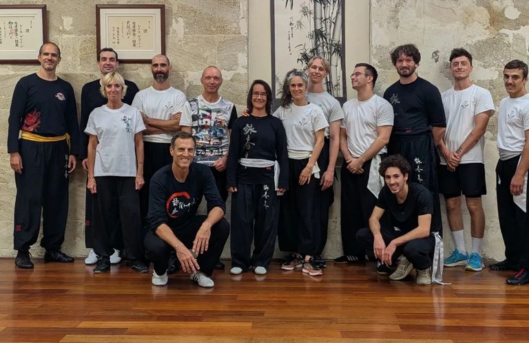 Eric, passionné de Wing Chun avec Sifu Delaunne au stage de l'académie de Bordeaux en octobre 2026