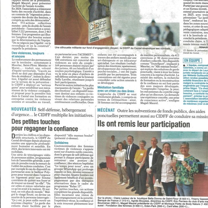 Article paru le 18 juin 2025 dans l'Union du Cantal
