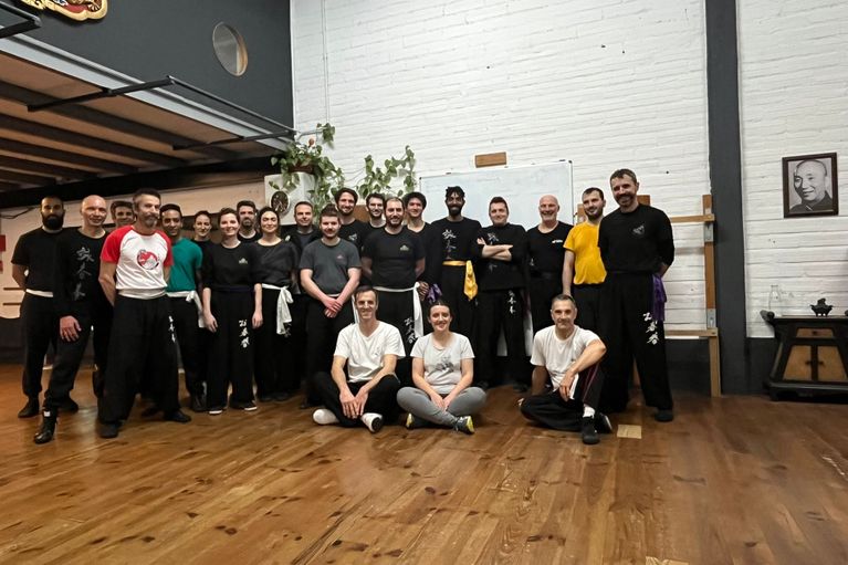 Eric De Bourcenac avec Sifu Adrien Jeunemaitre au stage d'été 2025